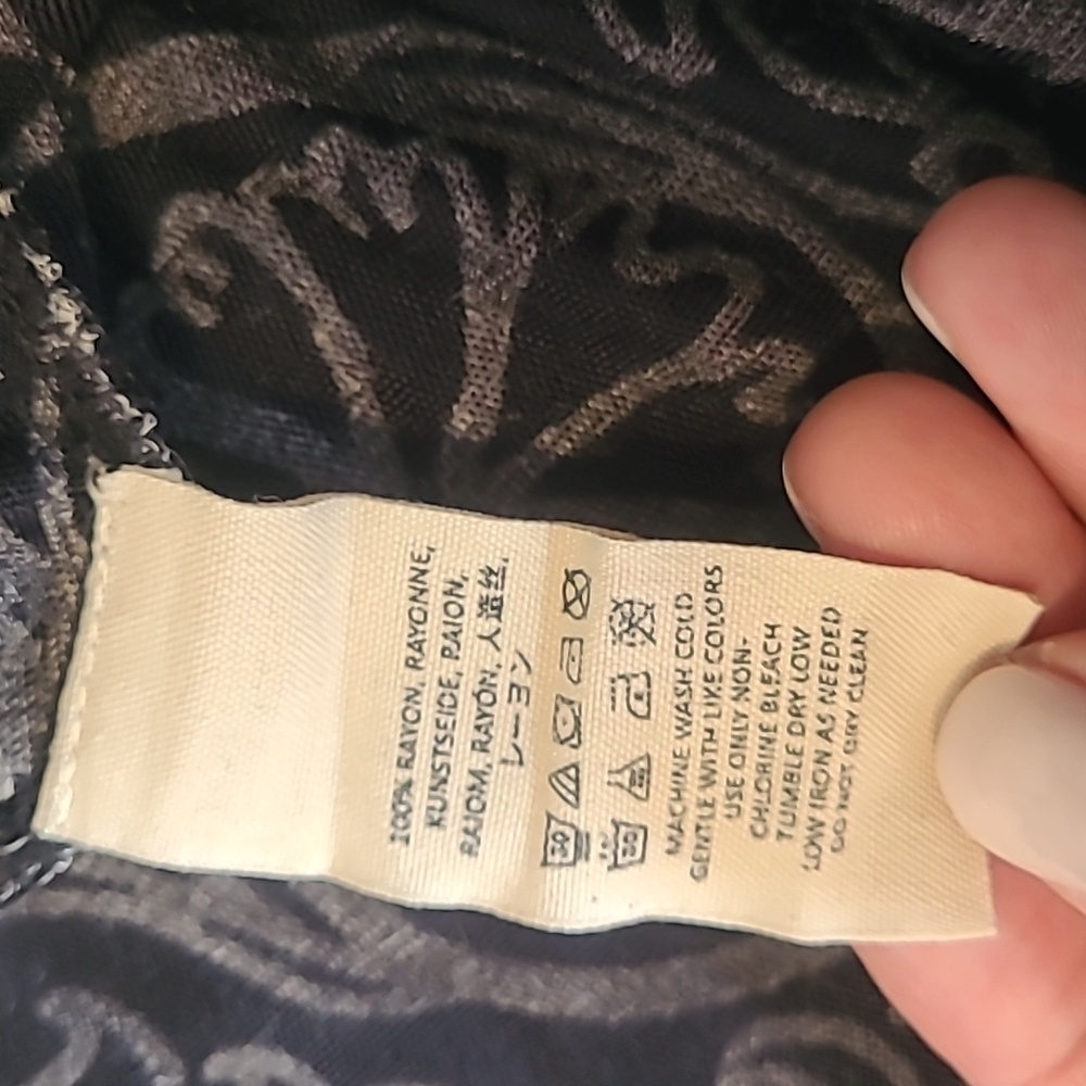 Free People Black & Taupe Medallion Mini Shift Dress Women’s XS - Picture 6 of 14